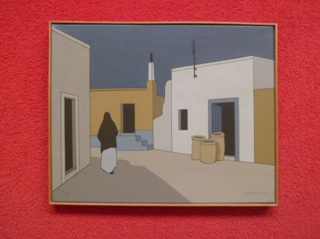 Verkocht.Bernink.Klaas Bernink.1913-1996.Hamman Sousse Tunesie.1982.